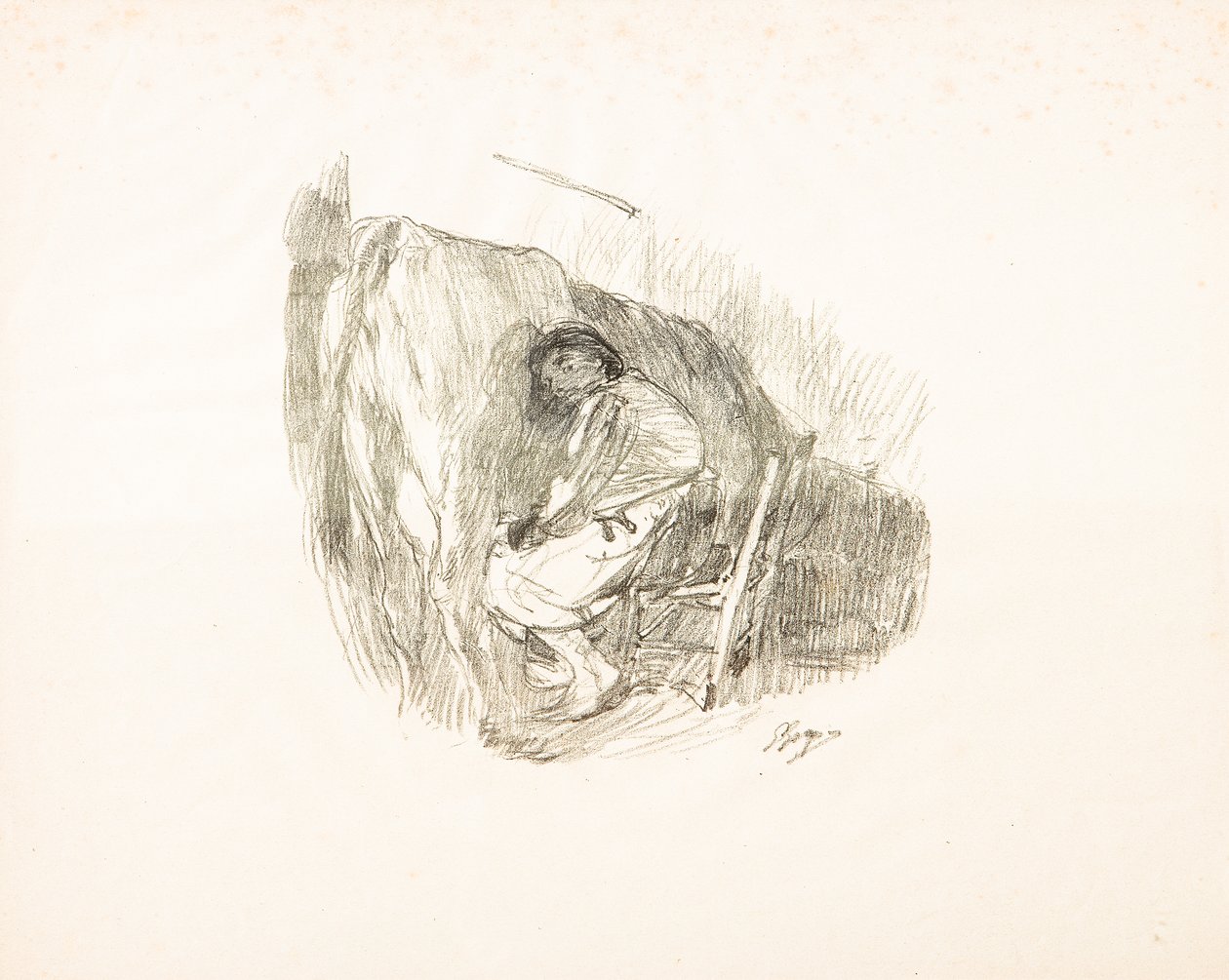 Sağım (litografi) by Giuseppe Graziosi