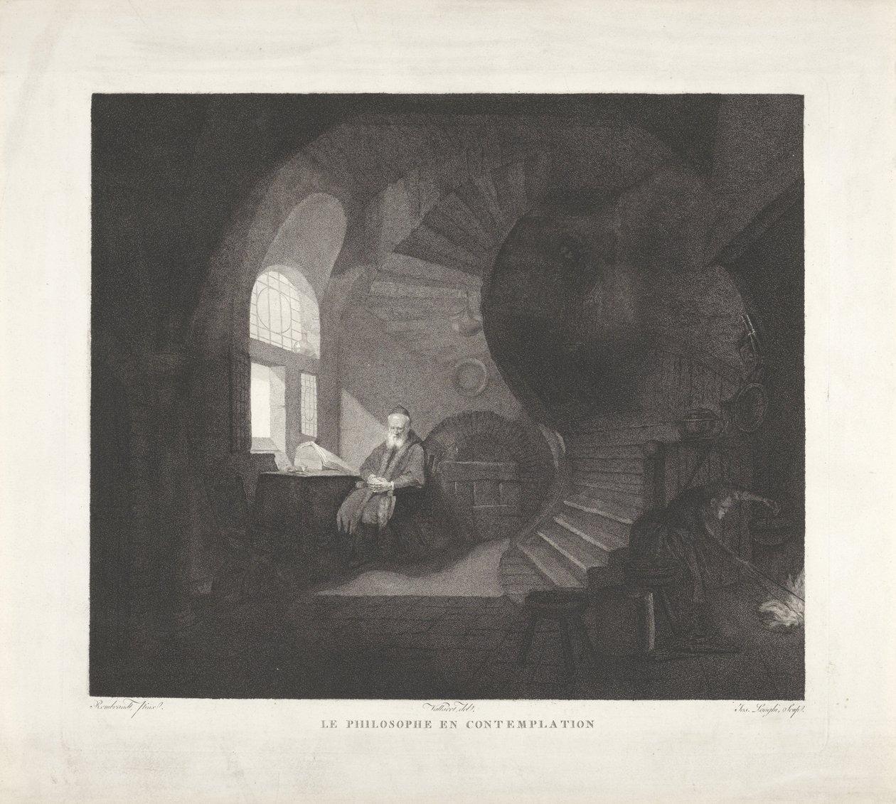 Akdeniz filosoof Tefekkürdeki filozof (nesne üzerindeki başlık) by Giuseppe Longhi