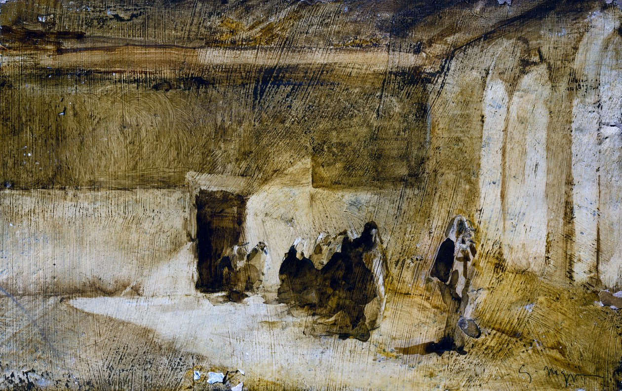 Dönem oturma odası, 20. yüzyıl (karton üzerine yağlıboya) by Giuseppe Maggi