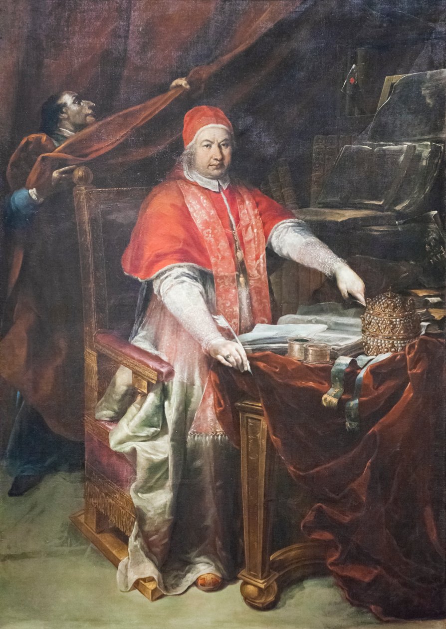 Papa XIV.Benedict (tuval üzerine yağlıboya) by Giuseppe Maria (1665 1747) Crespi
