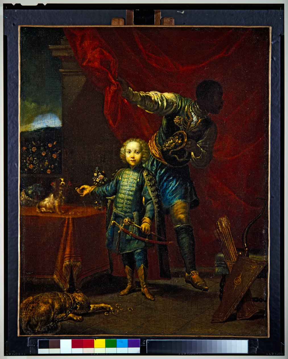 General Johann Pálffy#39;nin oğlu olduğu söylenen Genç Bir Çocuğun Portresi (resim) by Giuseppe Maria (1665 1747) Crespi