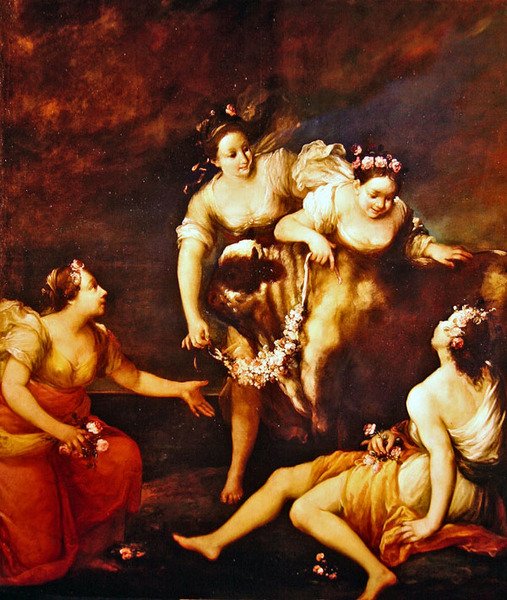 Europa ve Boğa (tuval üzerine yağlı boya) by Giuseppe Maria Crespi