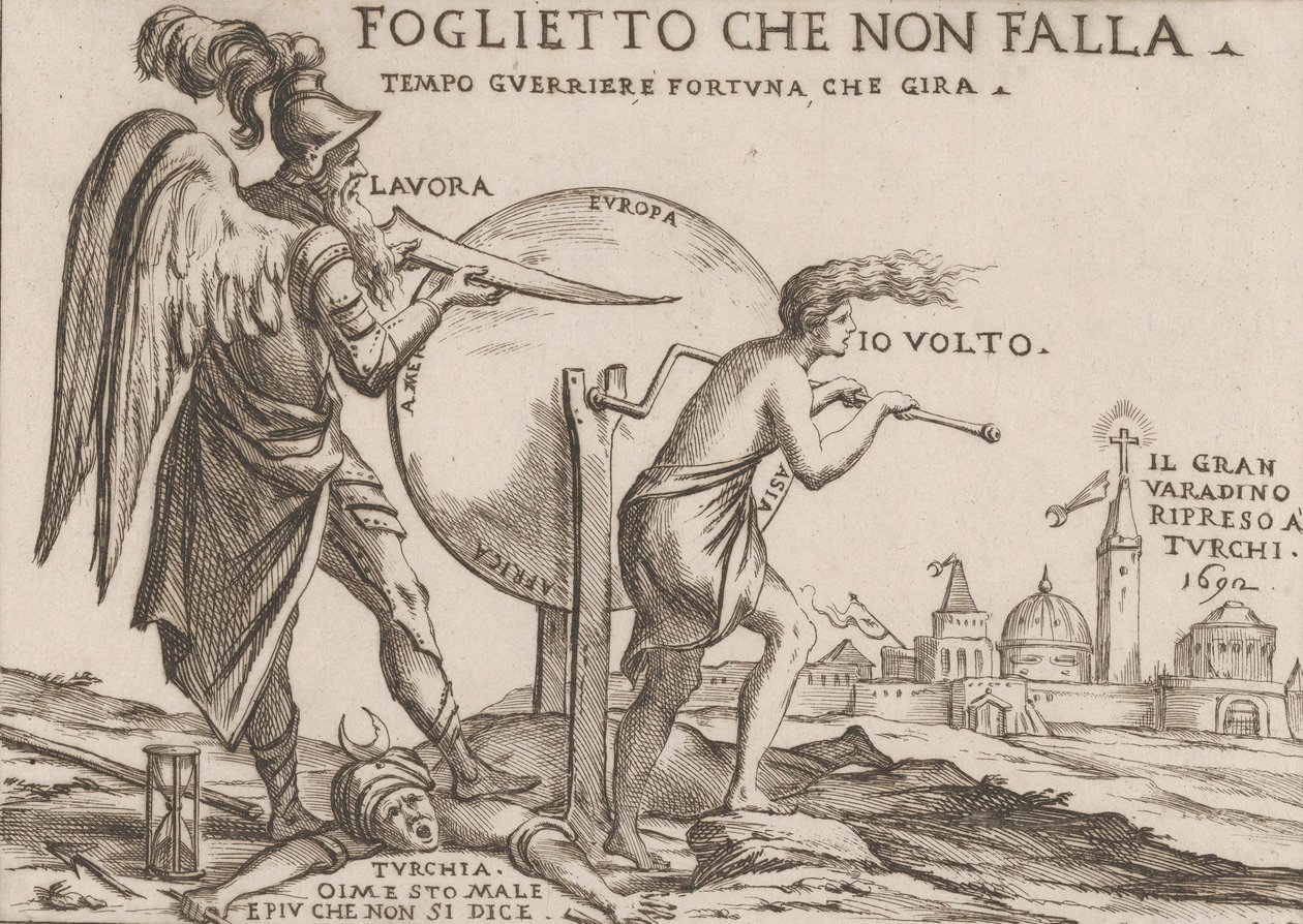 Türklerin kaderiyle ilgili bir alegori, M.Ö. 1692. by Giuseppe Maria Mitelli