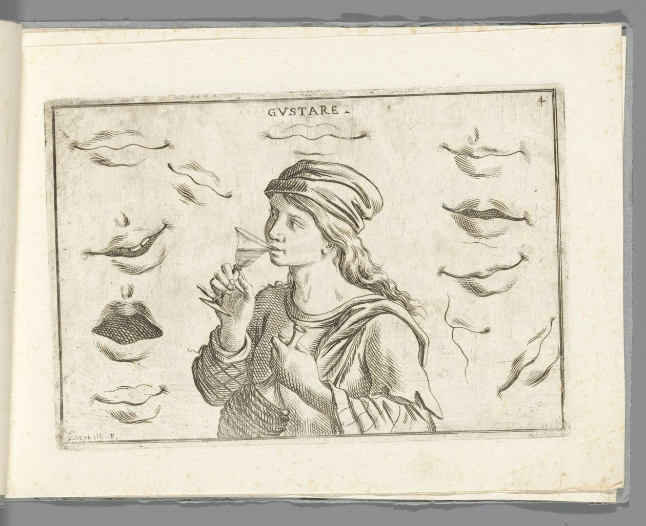 Tat Gustare (nesne üzerindeki başlık) by Giuseppe Maria Mitelli
