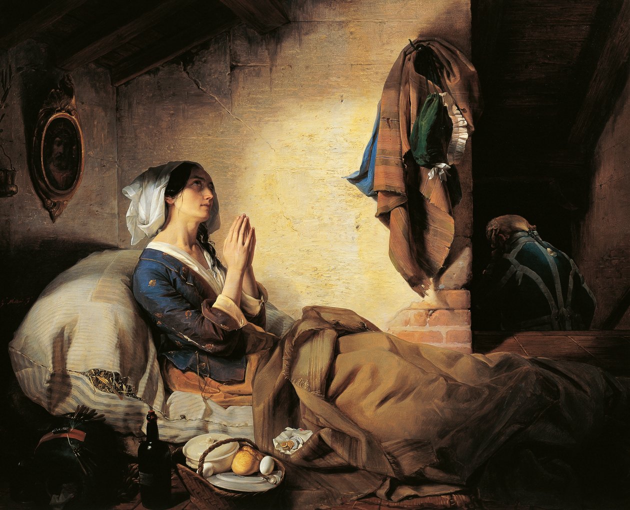 Terk edilmiş veya düşmüş kadın by Giuseppe Molteni