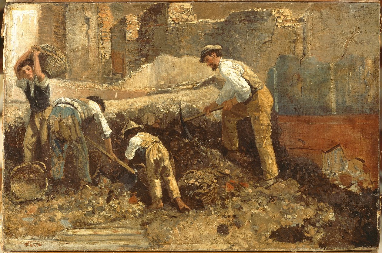 Ercolano Kazıları by Giuseppe Palizzi