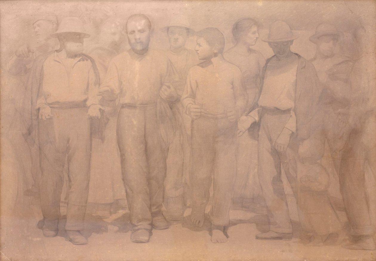 Dördüncü Devlet için Çizgi Film by Giuseppe Pellizza da Volpedo