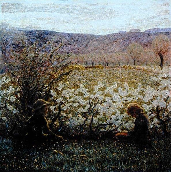 Çiçek Açan Tarla (tuval üzerine yağlı boya) by Giuseppe Pellizza da Volpedo