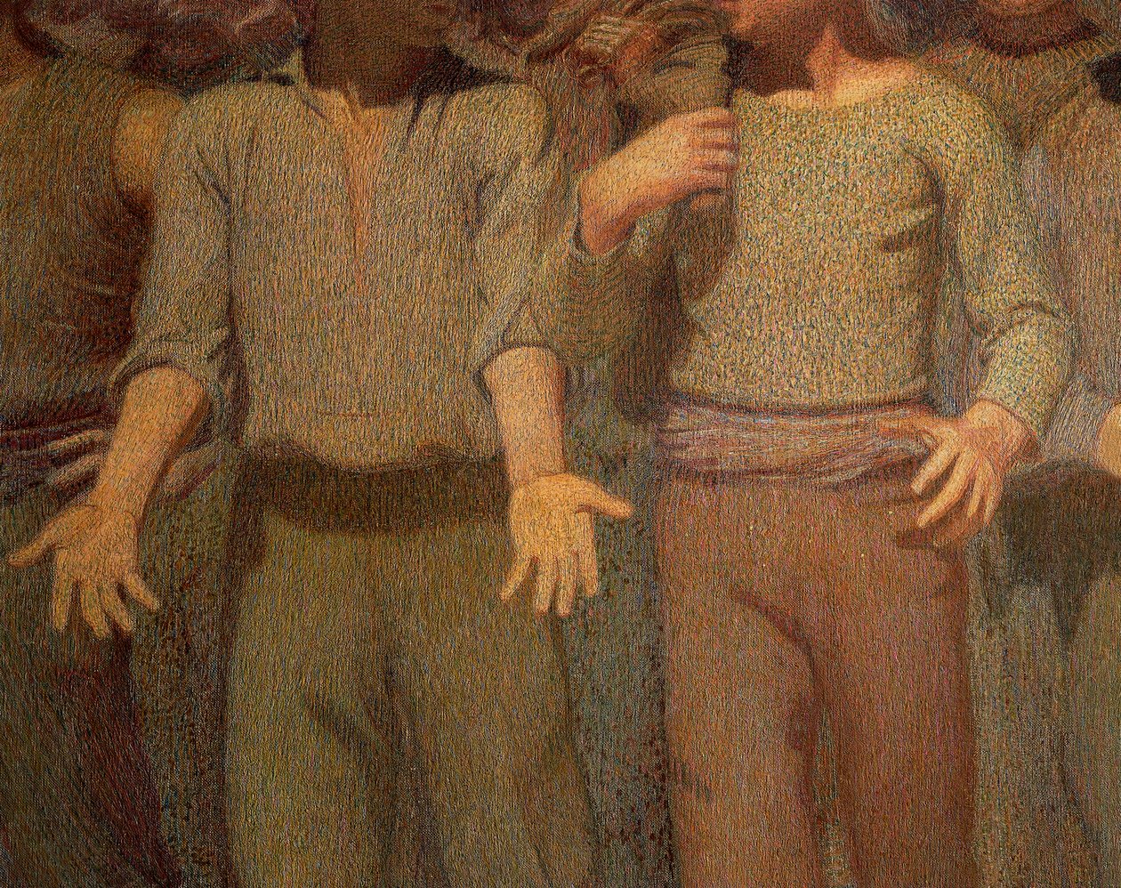 Dördüncü Devlet, Giuseppe Pellizza da Volpedo, detay by Giuseppe Pellizza da Volpedo