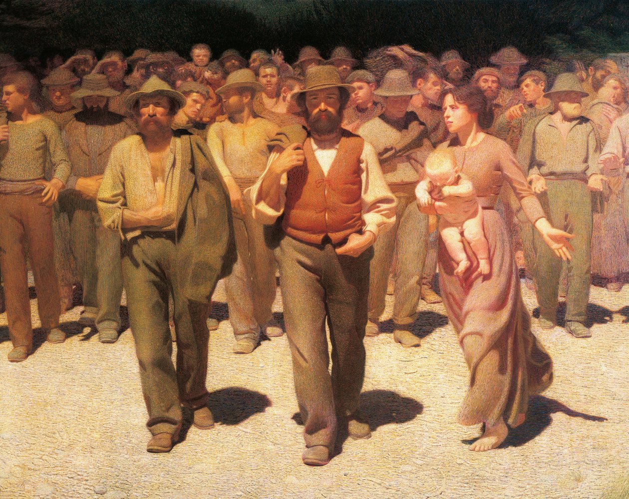 Dördüncü Devlet, Giuseppe Pellizza da Volpedo, detay by Giuseppe Pellizza da Volpedo