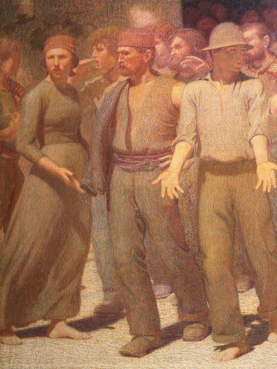 Dördüncü Devlet, Giuseppe Pellizza da Volpedo, detay by Giuseppe Pellizza da Volpedo