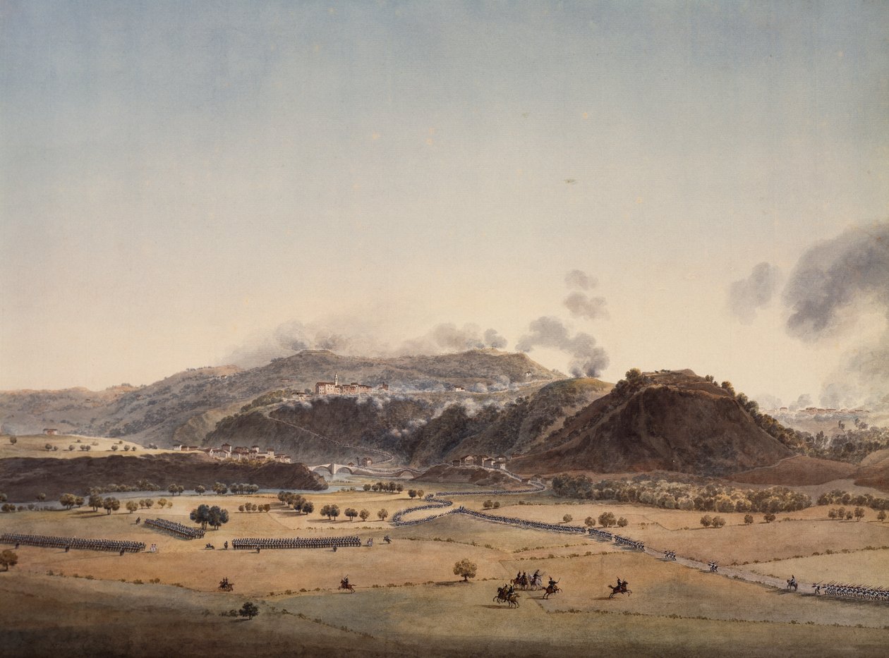 Dego Savaşı, Massena ve Laharpe tümenlerinin saldırısı, 14 Nisan by Giuseppe Pietro Bagetti