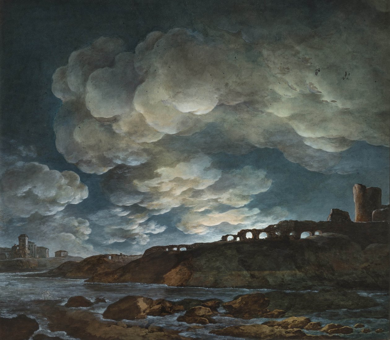 Deniz Üzerinde Dolunay, 1800-1810. by Giuseppe Pietro Bagetti