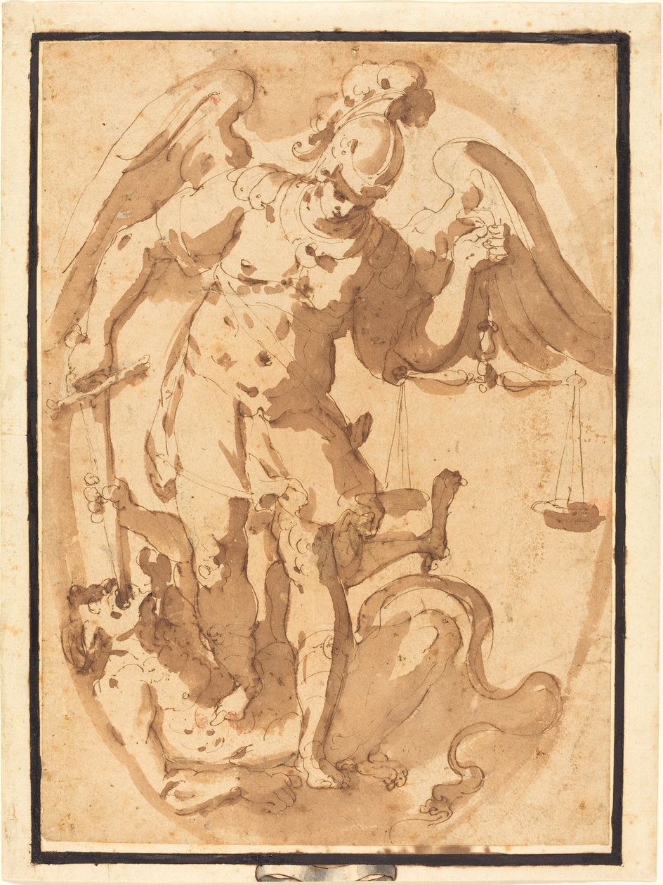 Lucifer ile Aziz Michael by Giuseppe Porta