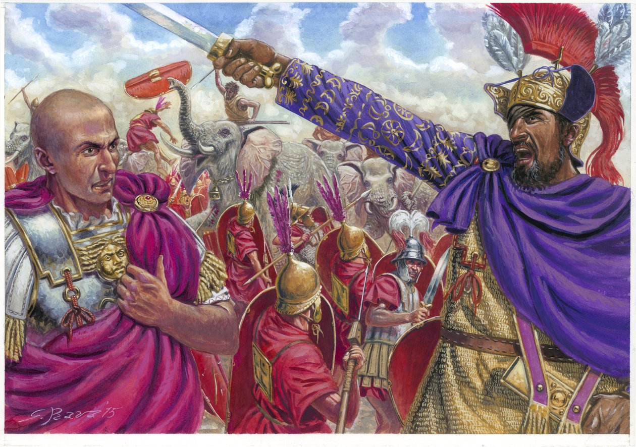 Scipio Africanus ve Hannibal - Giuseppe Rava tarafından çizilmiştir by Giuseppe Rava