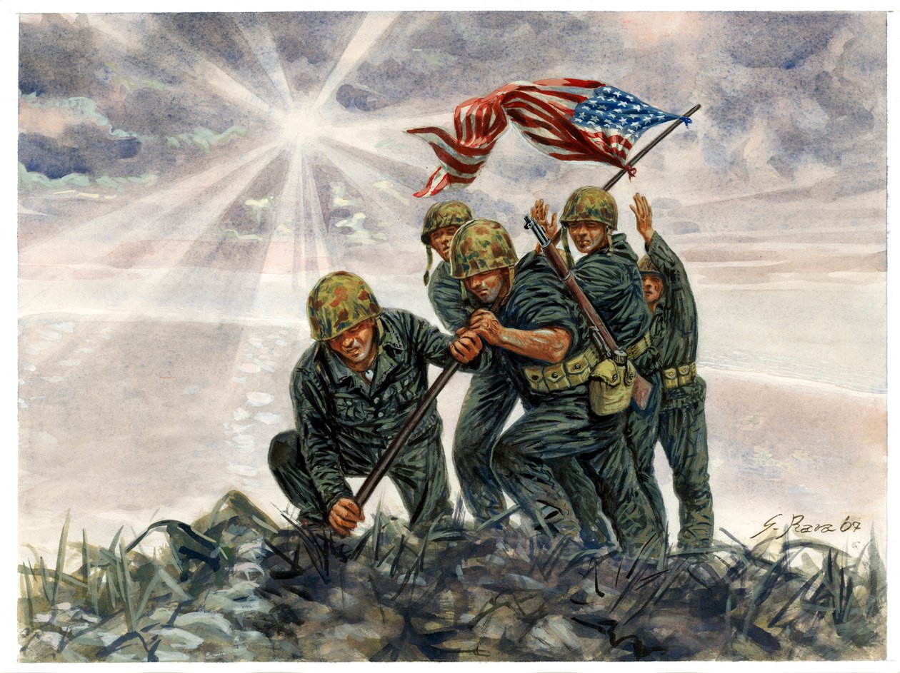 İkinci Dünya Savaşı, Pasifik Savaşı: Iwo Jima Muharebesi, ABD Deniz Piyadelerinin Şubat 1945