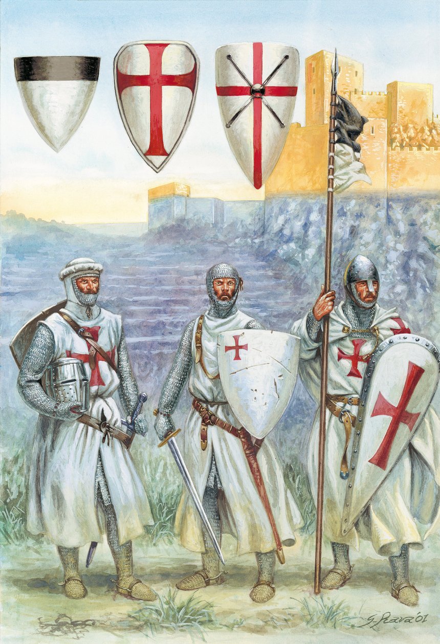 Tapınak Şövalyeleri (İllüstrasyon) by Giuseppe Rava