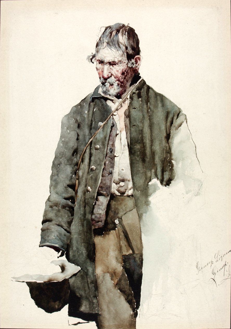 Yaşlı Bir Adamın Çalışması, 19. yüzyılın sonu - 20. yüzyılın başı. by Giuseppe Signorini