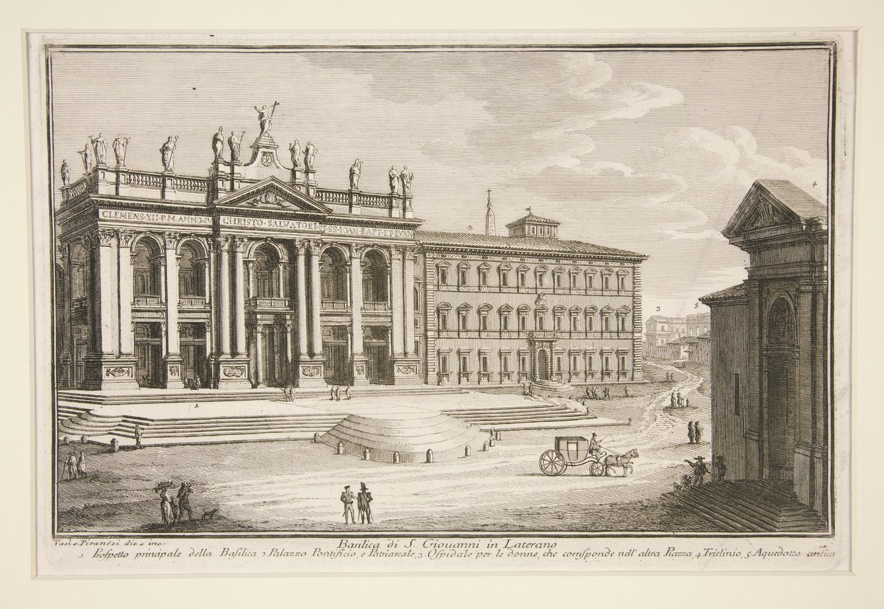 Aziz John Lateran Bazilikası (Aziz John Lateran Kilisesi) by Giuseppe Vasi