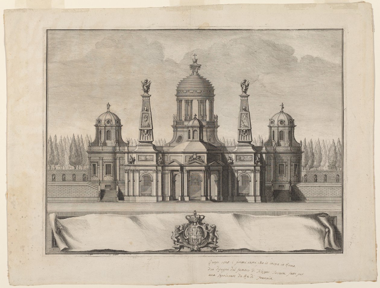 Fransa Kralları için Kabir by Giuseppe Vasi after Filippo Juvarra