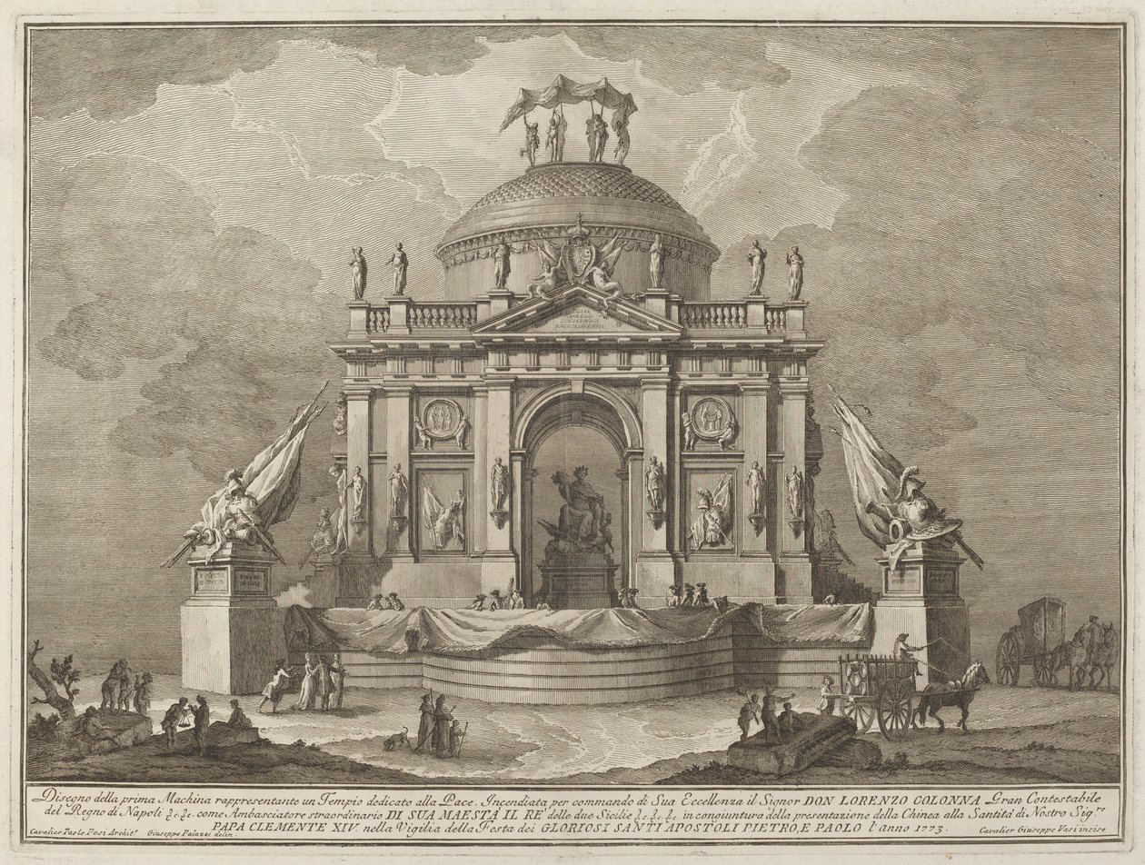 "Çin" Festivali için Barışa Adanmış Bir Tapınak by Giuseppe Vasi after Giuseppe Palazzi