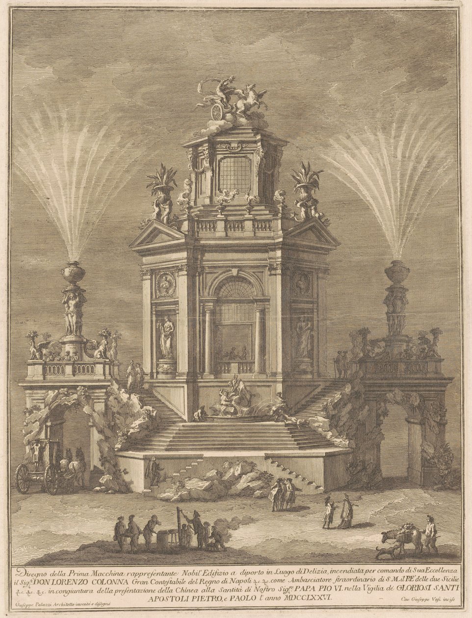 1776 Çini için Prima Macchina: Bir Zevk Sarayı by Giuseppe Vasi, after Giuseppe Palazzi