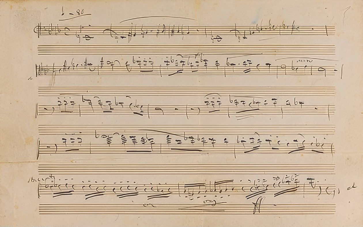 Yazma: Opera Otello. 1887 by Giuseppe Verdi