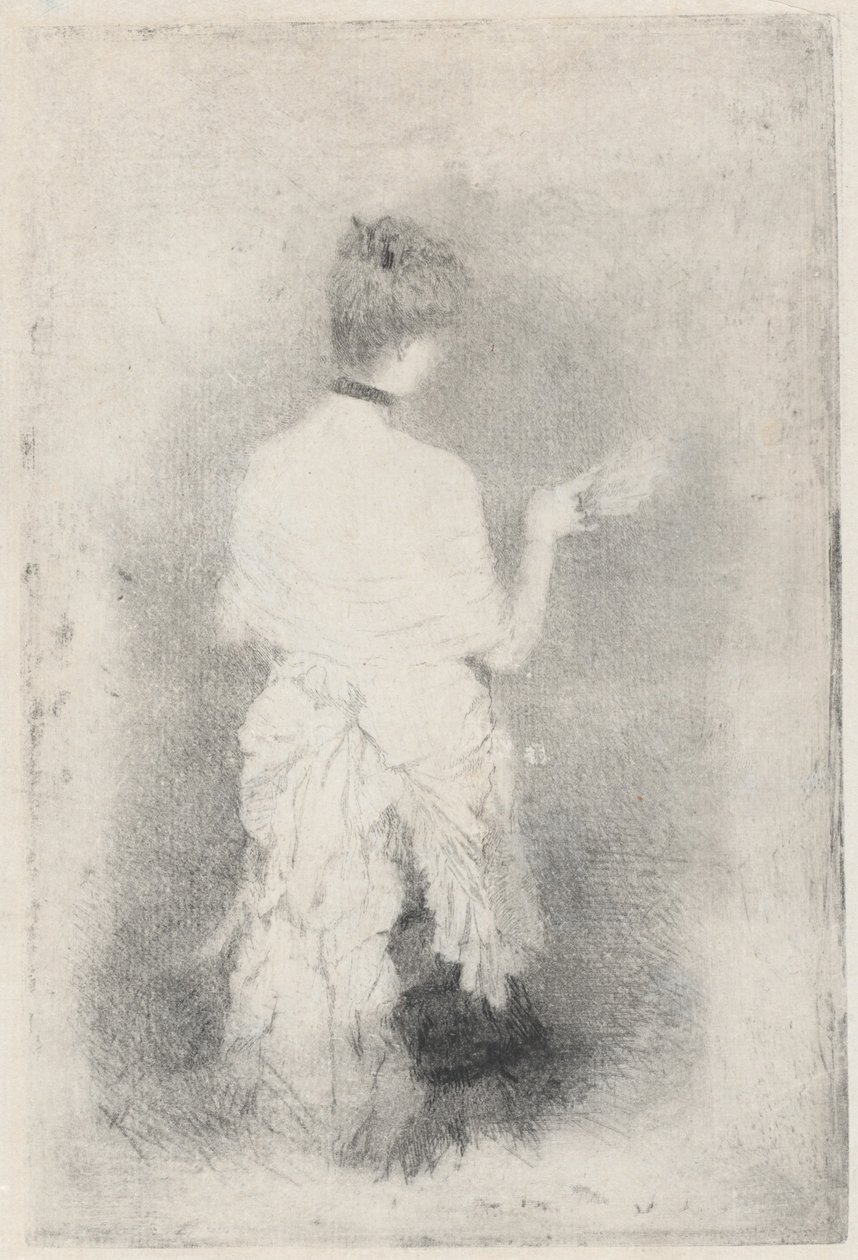 Arkadan Görülen Zarif Genç Kadın by Giuseppe de Nittis