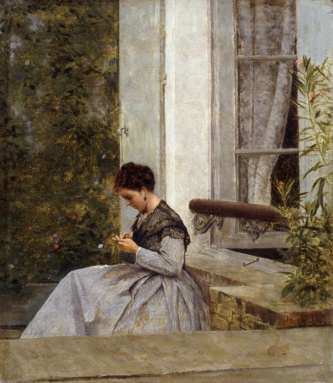 Bir Kadın Tığ İşi, by Giuseppe or Joseph de Nittis