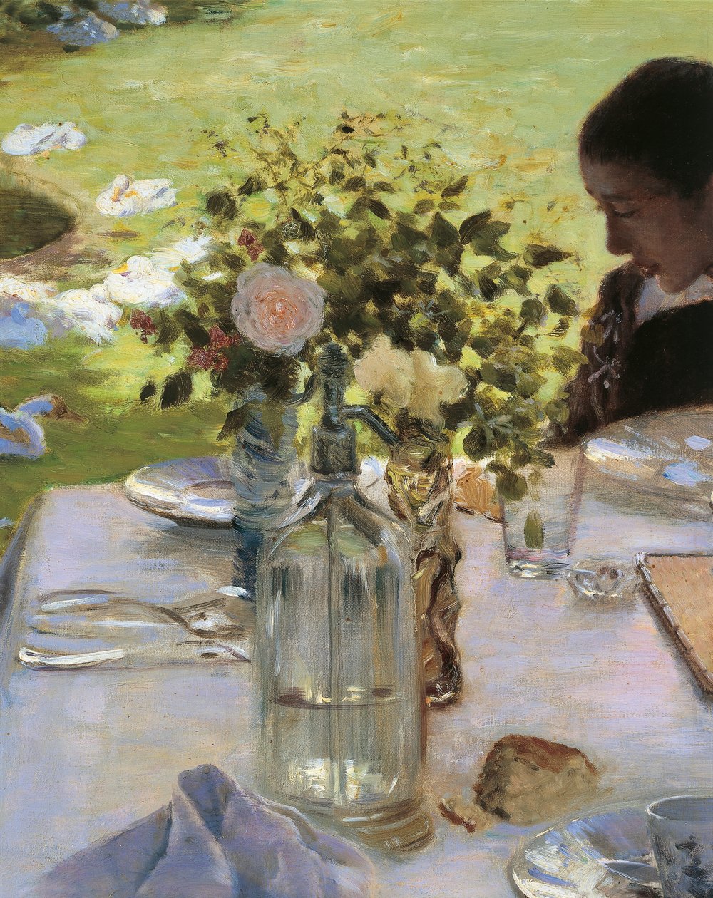 Bahçede Kahvaltı by Giuseppe or Joseph de Nittis