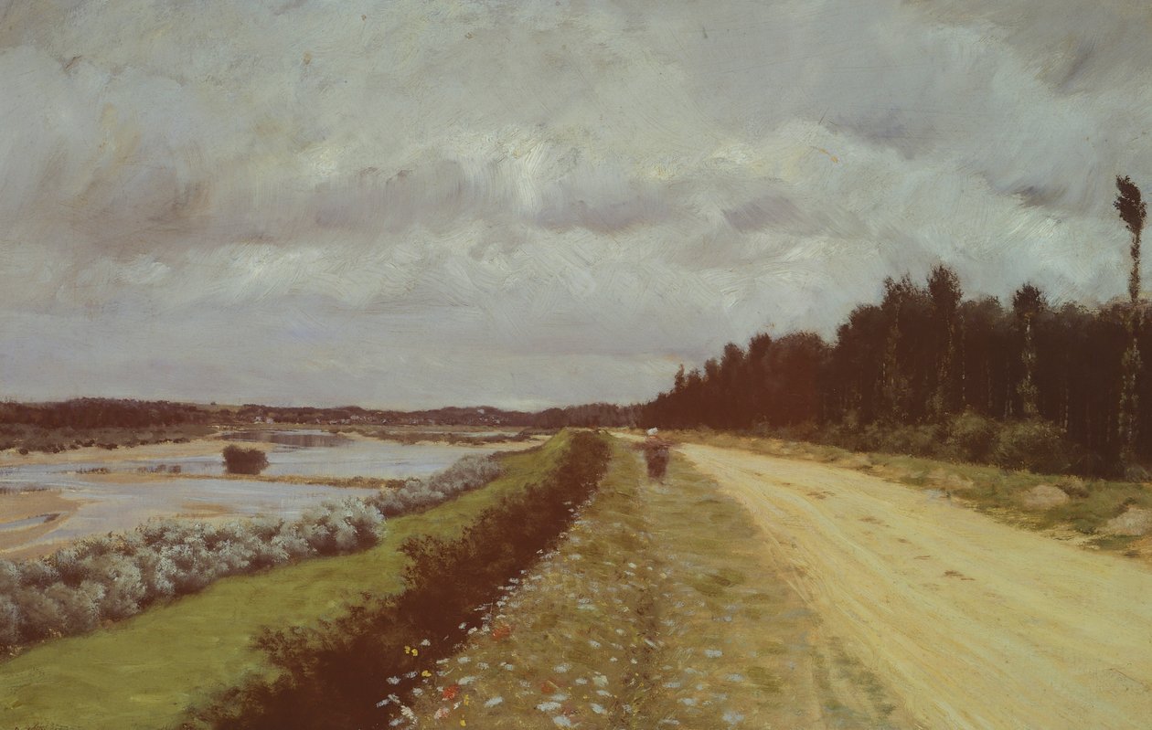 Ofanto Boyunca Köy Yolu, Giuseppe de Nittis by Giuseppe or Joseph de Nittis