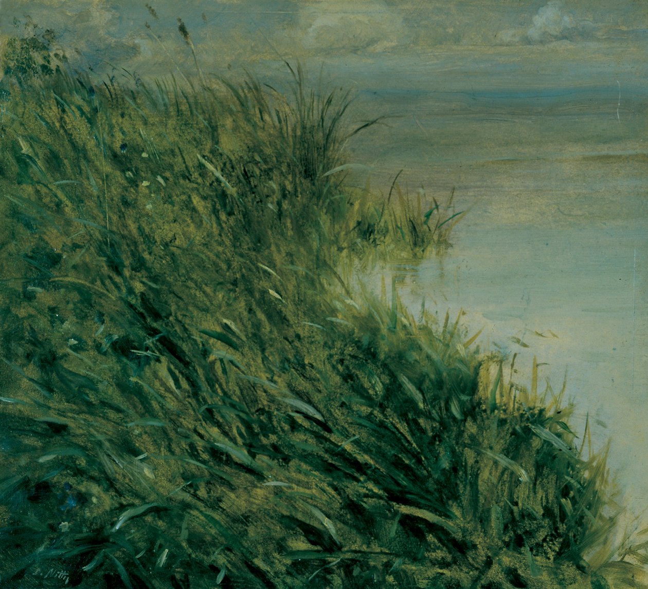 bataklık çalışması by Giuseppe or Joseph de Nittis