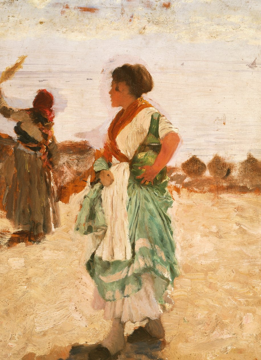 Beklemek (tuval üzerine yağlı boya) by Giuseppe or Joseph de Nittis
