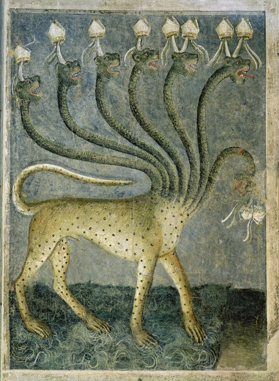 Denizden gelen yedi başlı canavar, 1360-70 by Giusto di Giovanni de Menabuoi