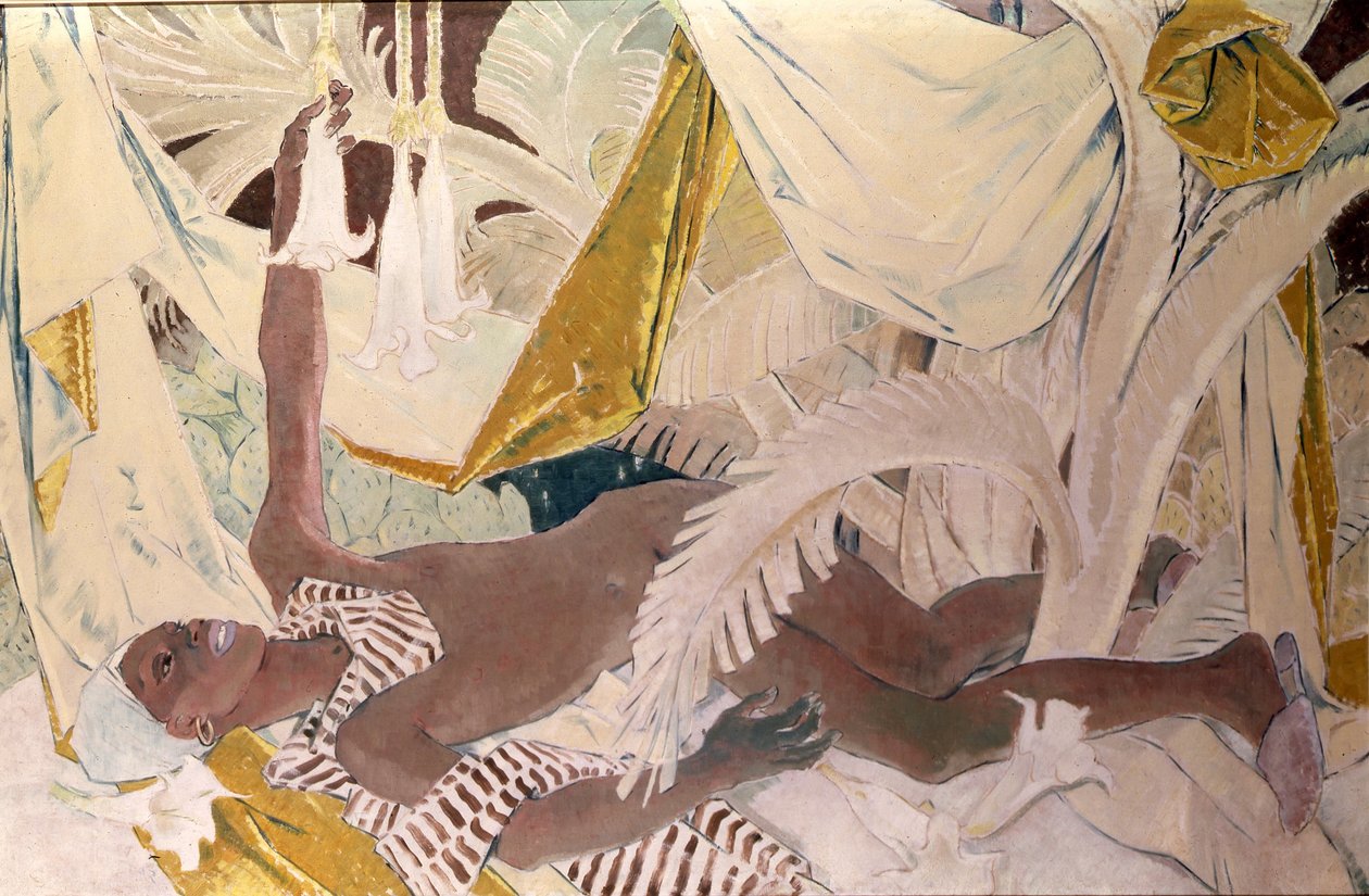 Henry Thomas, Philpots Jamaikalı Hizmetkar, uzanmış by Glyn Warren Philpot