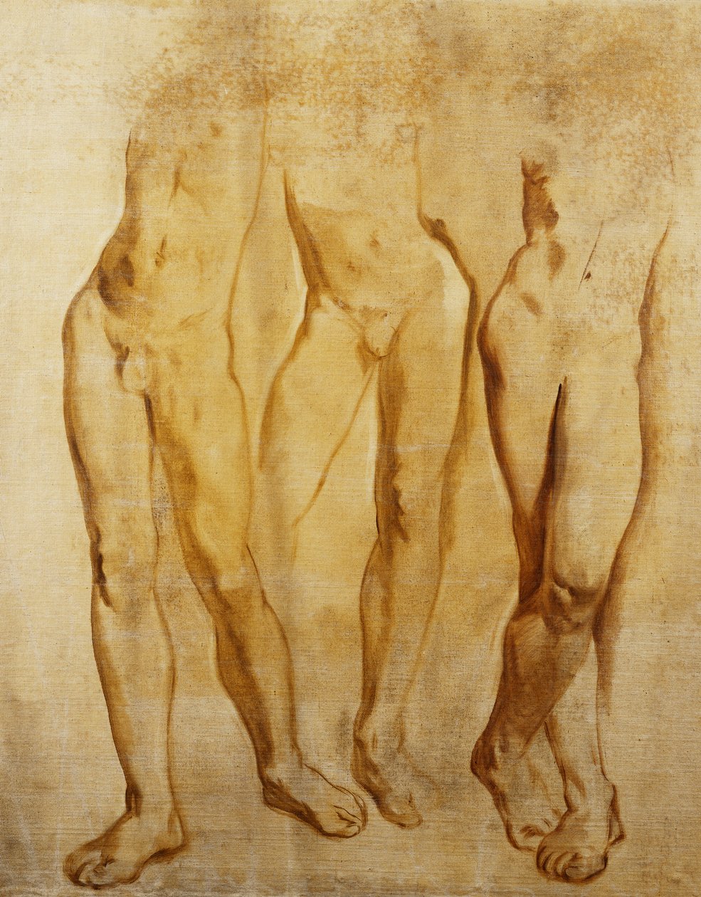 Çıplak Bir Erkekle Üç Çalışma by Glyn Warren Philpot