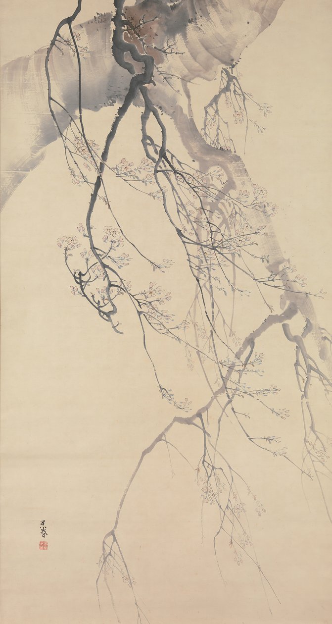 Kiraz Çiçekleri, 18. yüzyıl. by Go Shun