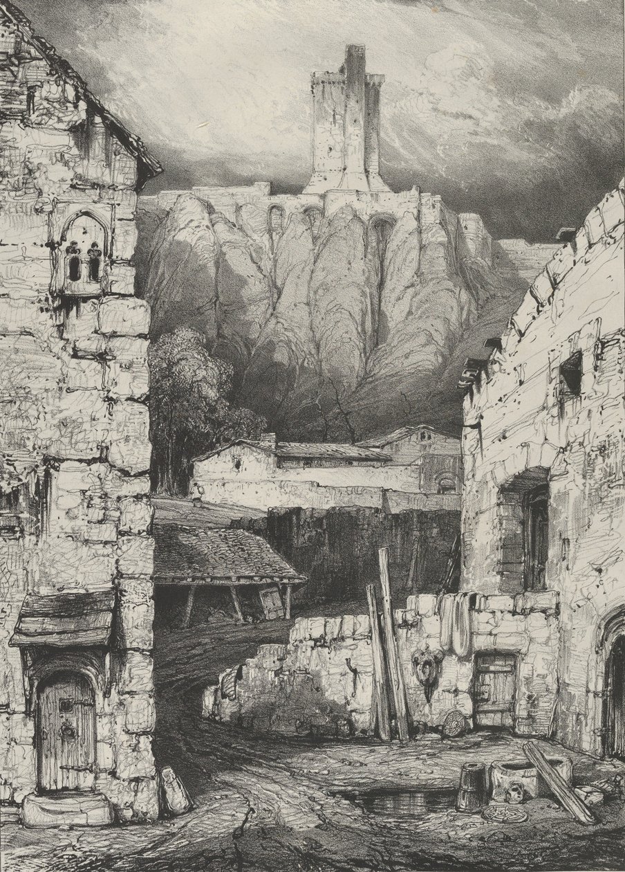 Château de Polignac Zindanı, 1830. by Godefroy Engelmann