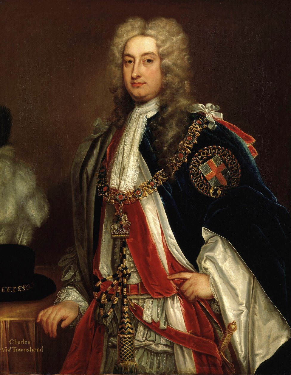 Charles, 2. Vikont Townshend, c.1715-20 by Godfrey Kneller