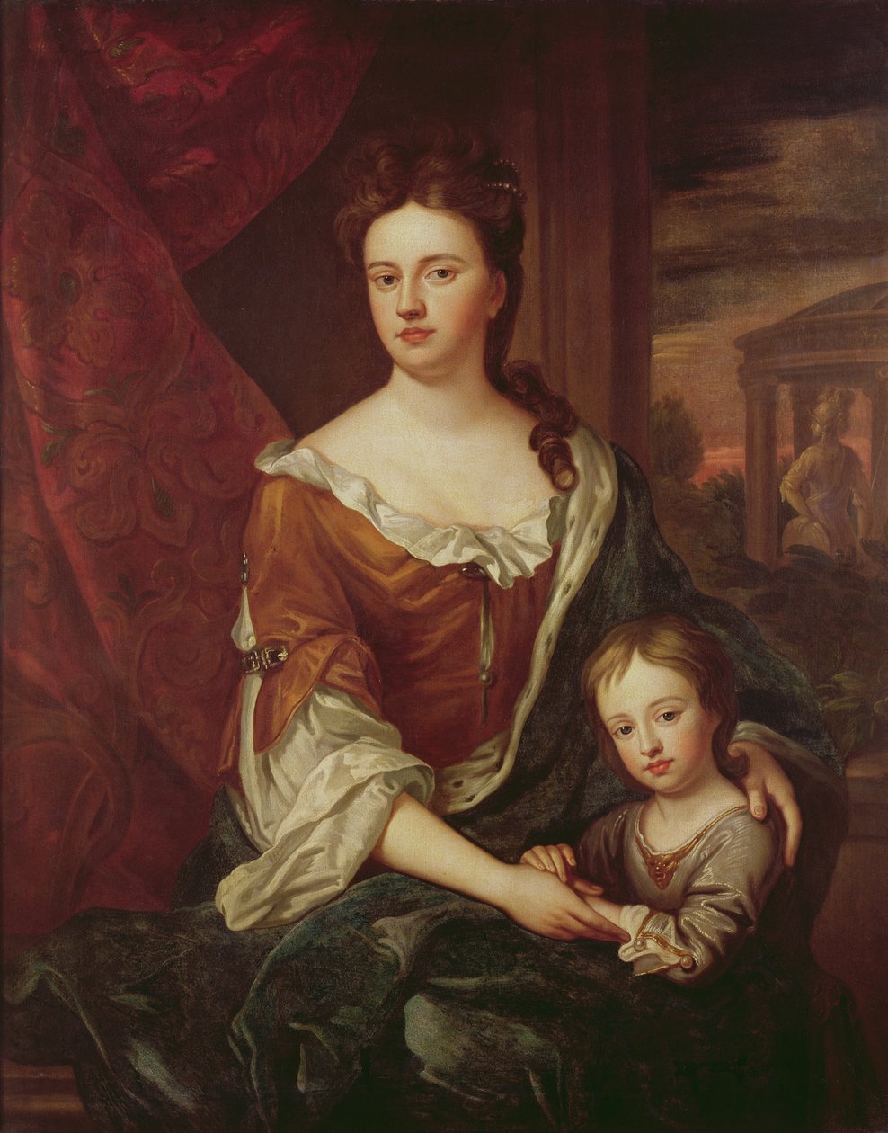 Queen Anne and William, Duke of Gloucester  by Godfrey Kneller