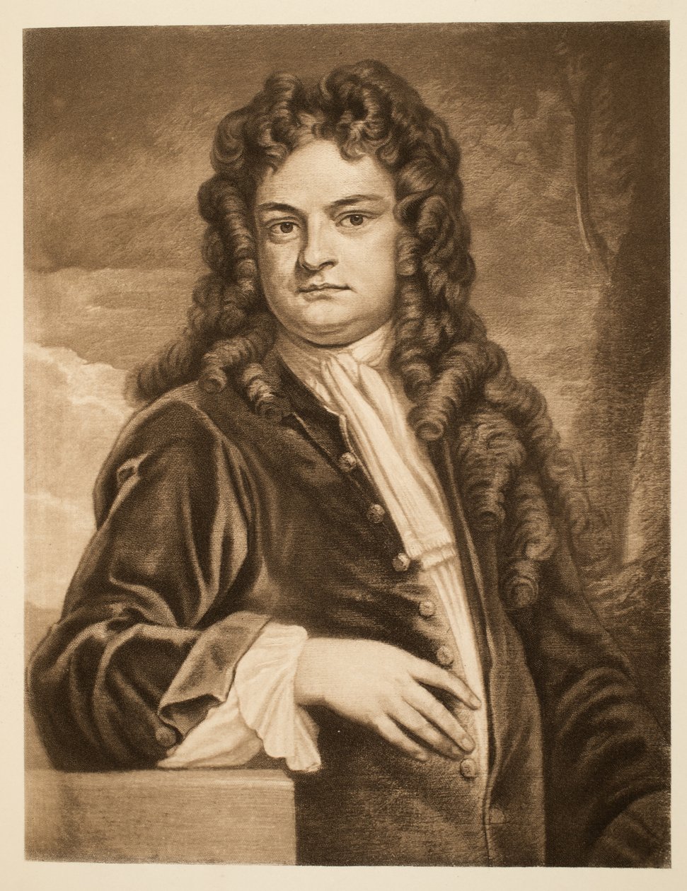 Sir Richard Steele, pub. 1902 (kollotip) by Godfrey Kneller