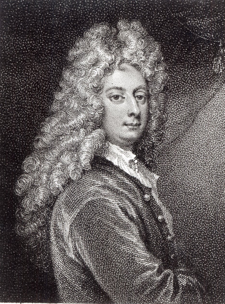 William Congreve (1670-1729) engraved by P.W.Tomkins   by Godfrey Kneller