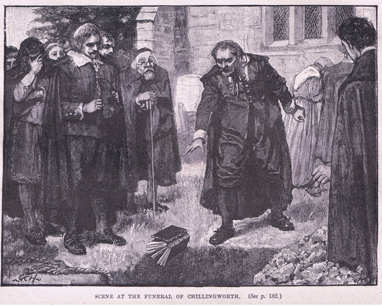 Chillingworth AD 1644 cenazesinde sahne by Godfrey C. Hindley