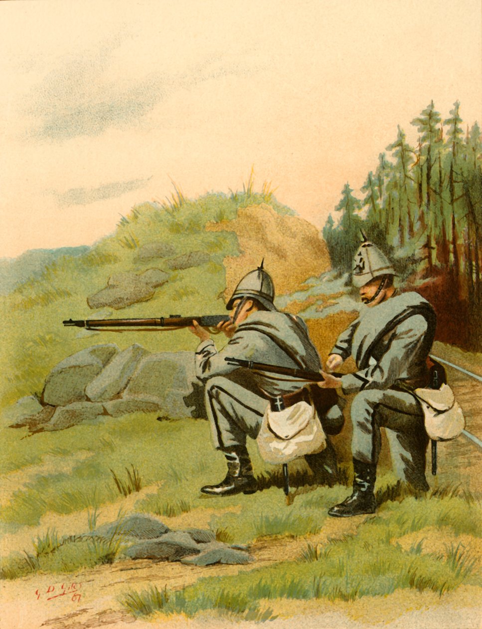 20. Middlesex Sanatçıları - Gönüllüler, 1890. by Godfrey Douglas Giles