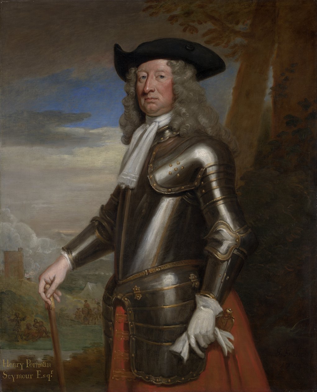 Henry Seymour Portman (c.1637-1728) 1714 (tuval üzerine yağlı boya) by Godfrey Kneller