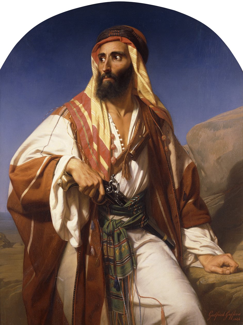 Bir Bedevi Reisi, 1846 by Godfried Guffens