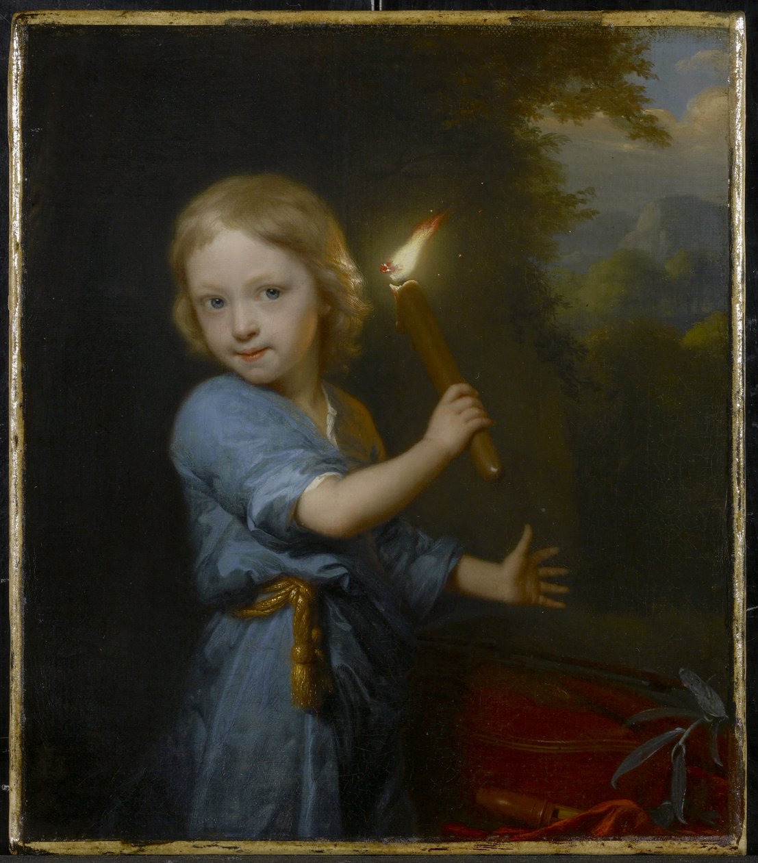 Meşale Tutan Çocuk, 1692 by Godfried Schalcken