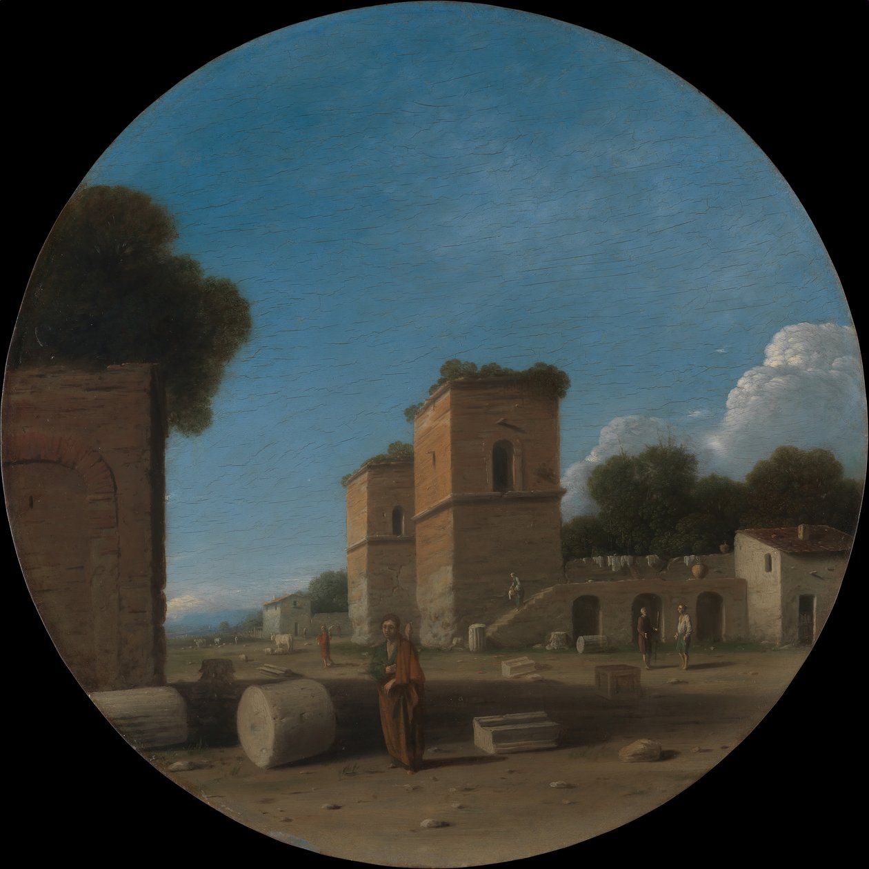 Figürlerle Bir Roma Manzarası, muhtemelen 1630