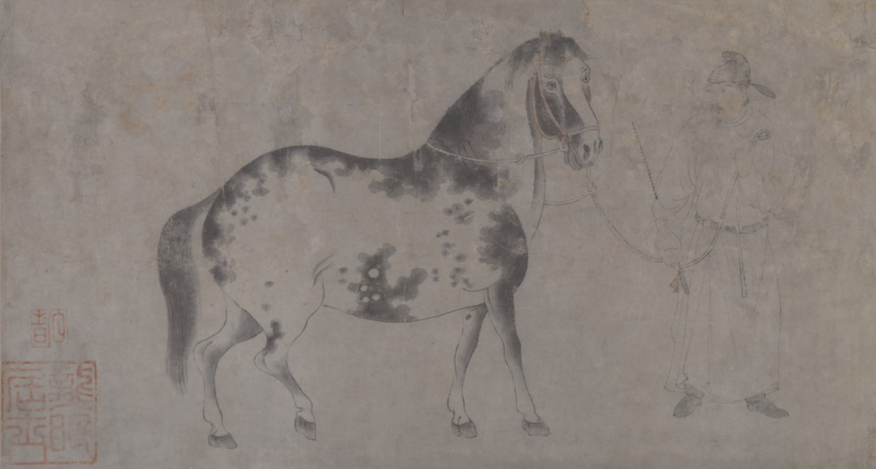 Beş Haraç Atı Detayı (kağıt üzerine mürekkep ve renkli) by Gonglin Li