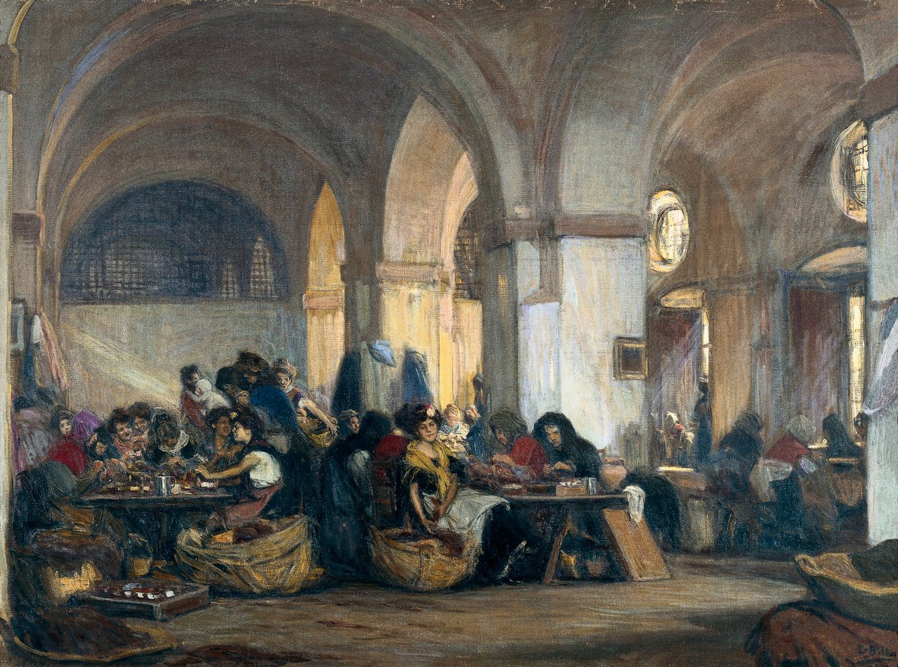 Cigarieres (Sigara fabrikasındaki işçiler) by Gonzalo Bilbao Martinez